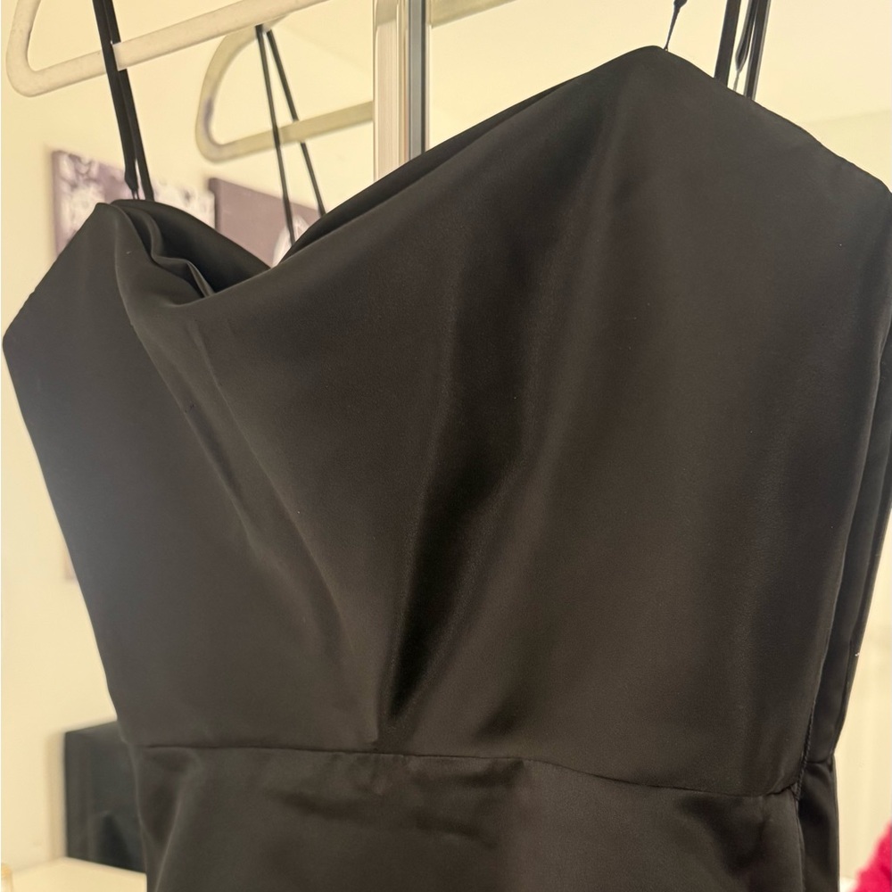 Black Tie Bridesmaid Prom Formal Sheath Gown 8 - Picture 6 of 17